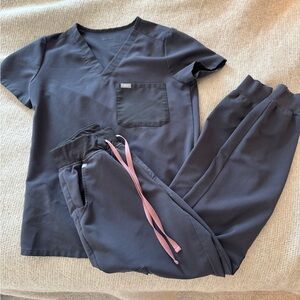 Figs Scrub Set XS Charcoal